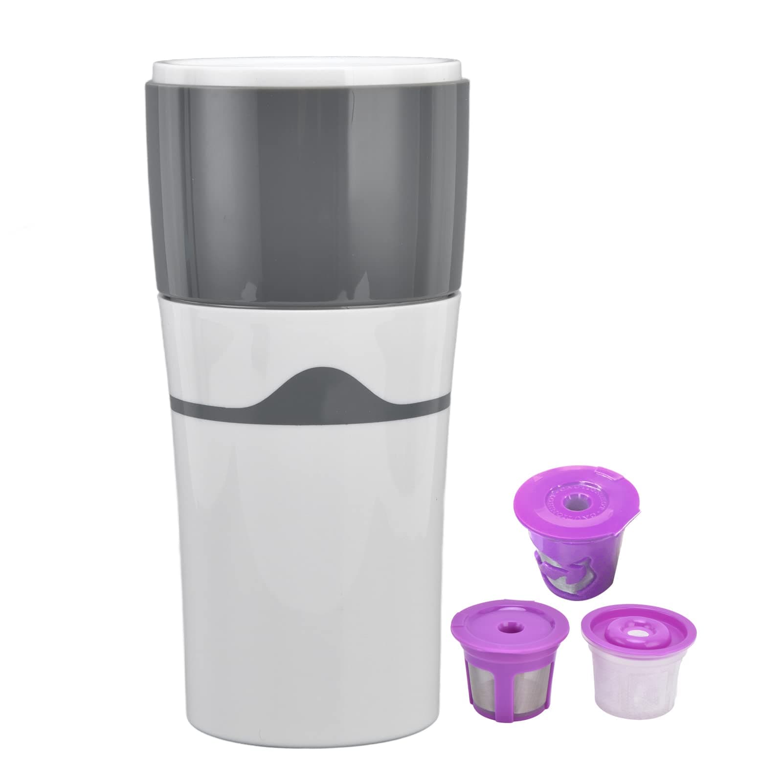 Zerodis Portable Drip Coffee Maker – 450ML for Travel, Office, and Camping (Gray)