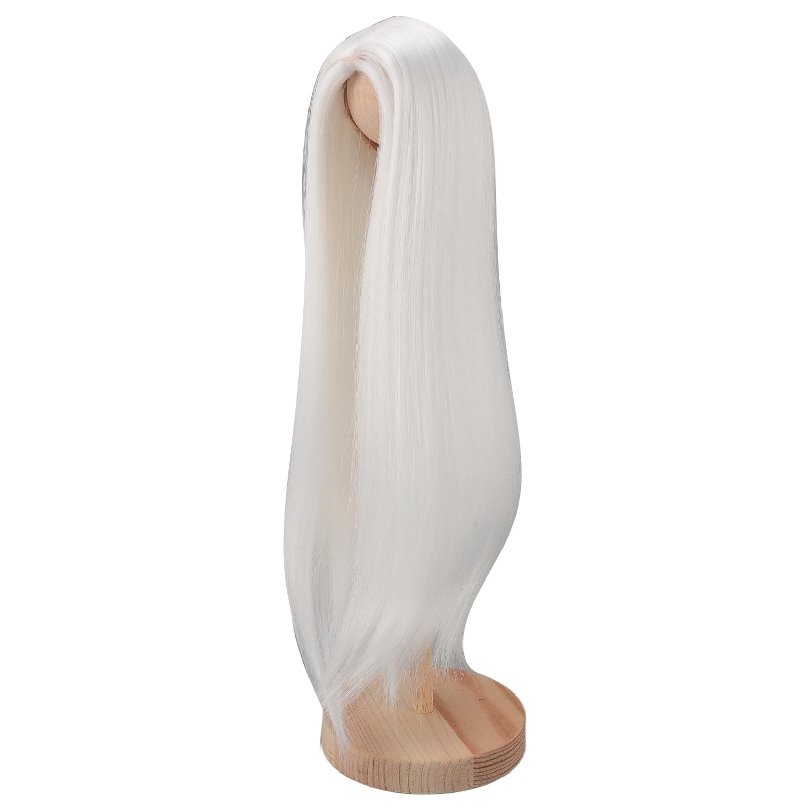 Ball Jointed Doll Wig for Kids & Adults - High Temperature Silk, Stable Fit (White)
