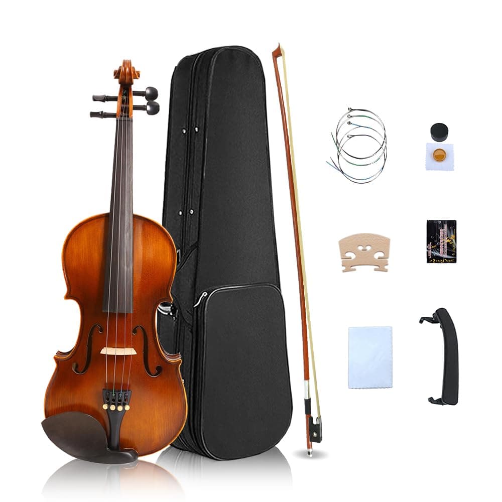 Ebony-fitted maple spruce violins for 3-5 year olds