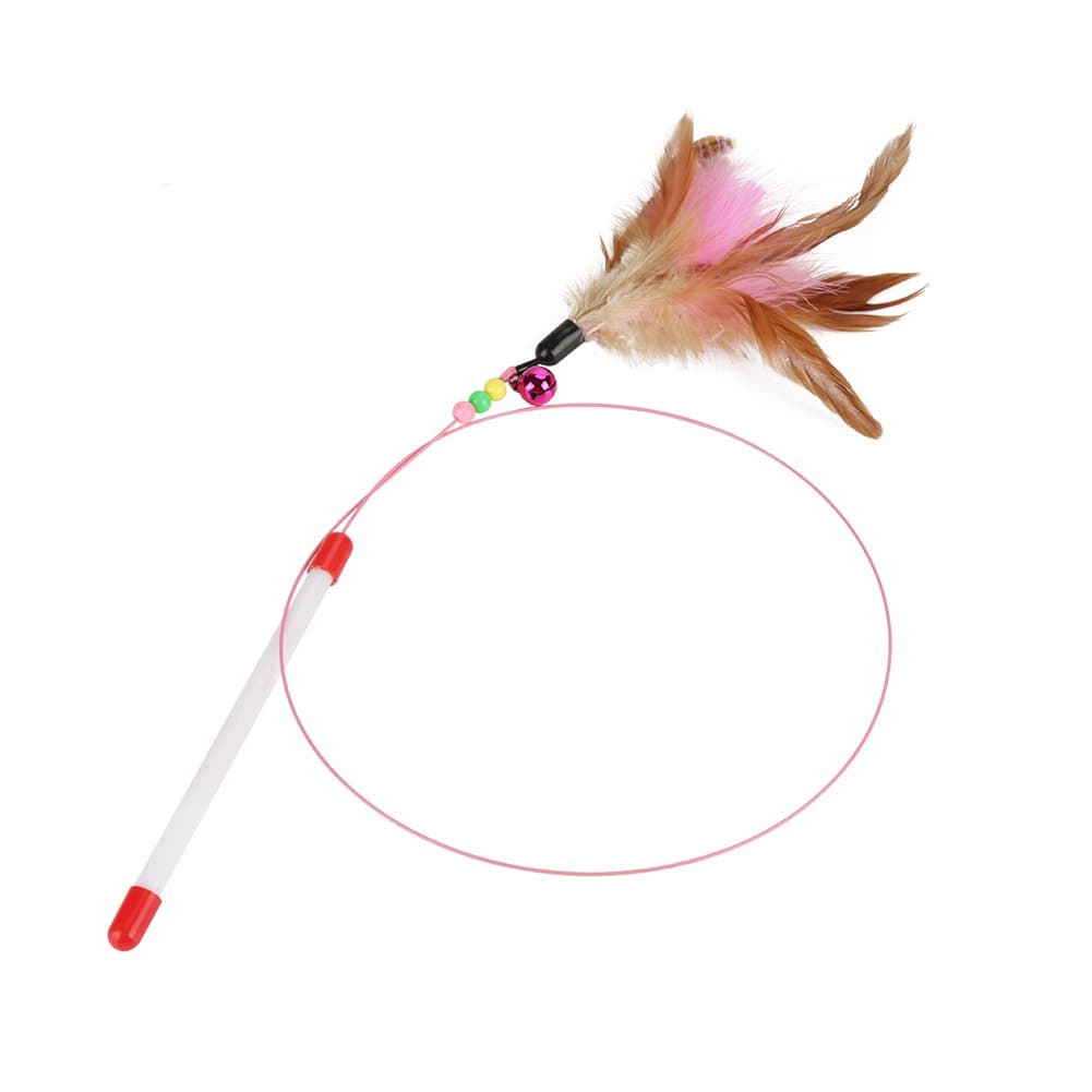 Zerodis Interactive Cat Teaser Wand Toy with Beads