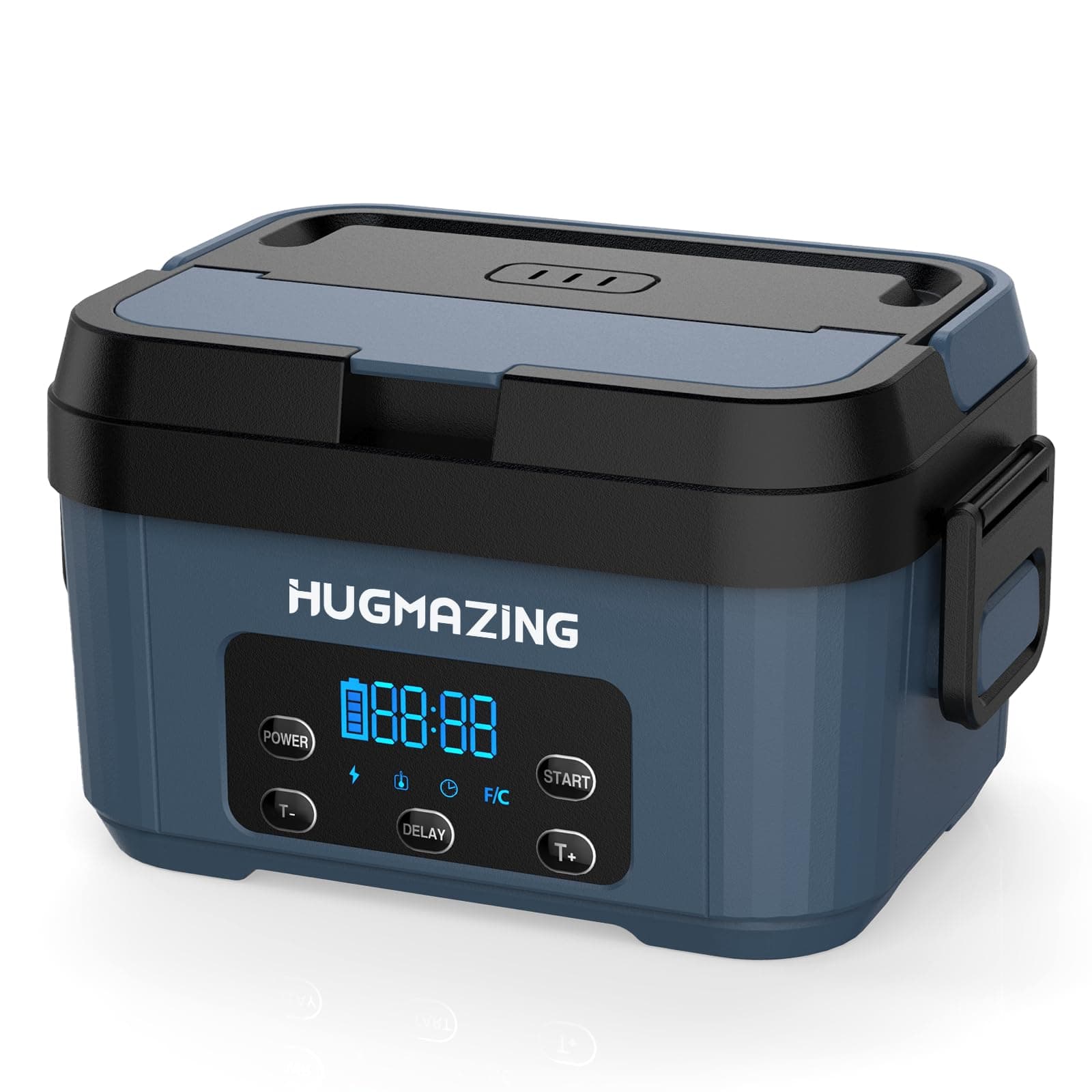 Battery-Powered Heated Lunch Box for Adults - Portable Self-Heating Food Warmer with Stainless Steel Container