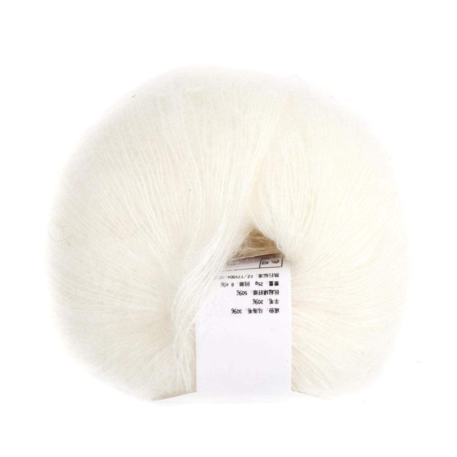 Popular White Mohair Angora Wool Yarn for DIY Crochet Weave