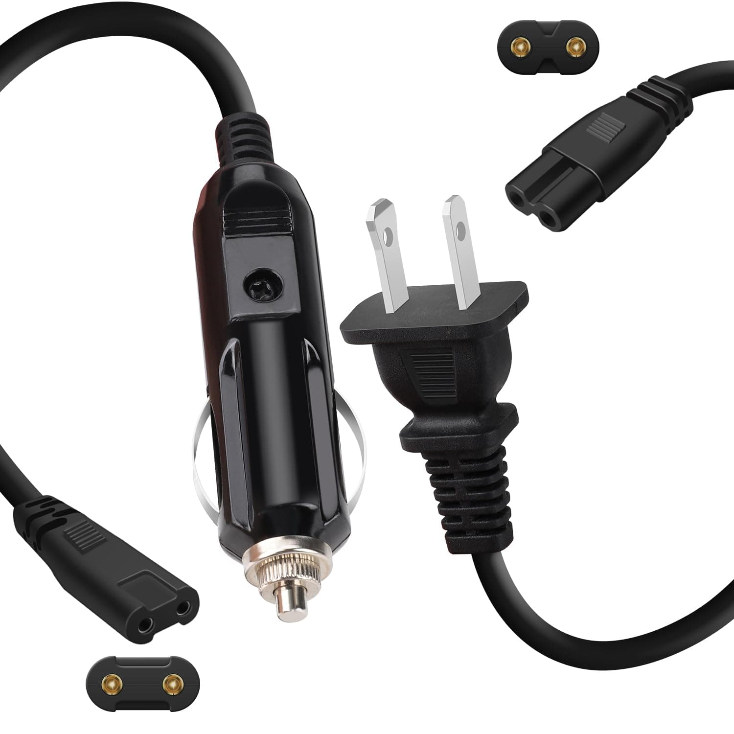 110V V-Type Heated Lunch Box Power Cord, 24V Flat Angle Warmer Cable, Replacement for Food Heater
