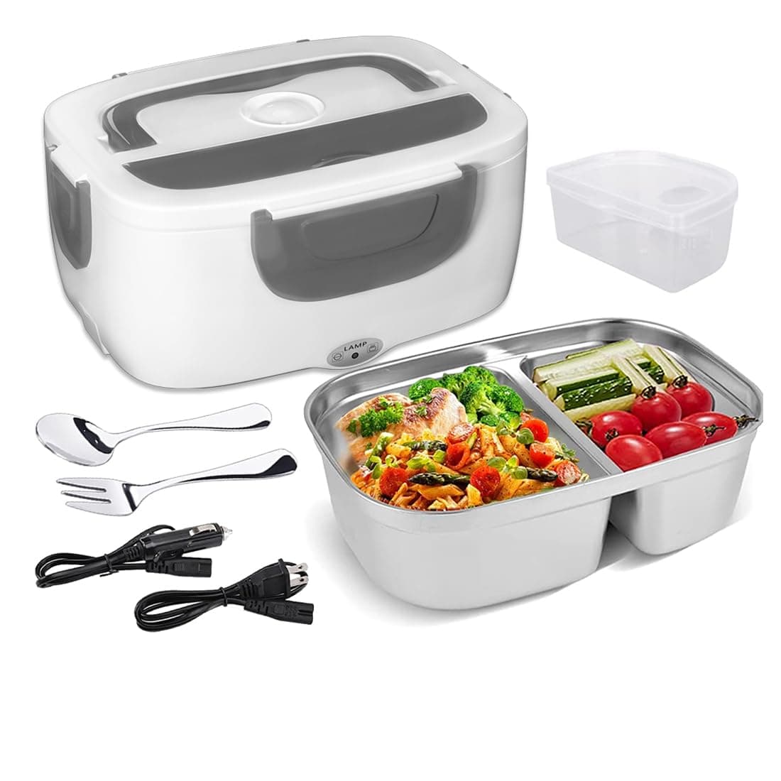 MDHAND 3-in-1 Self-Heating Lunch Box 110V/12V/24V Work Car Outdoor