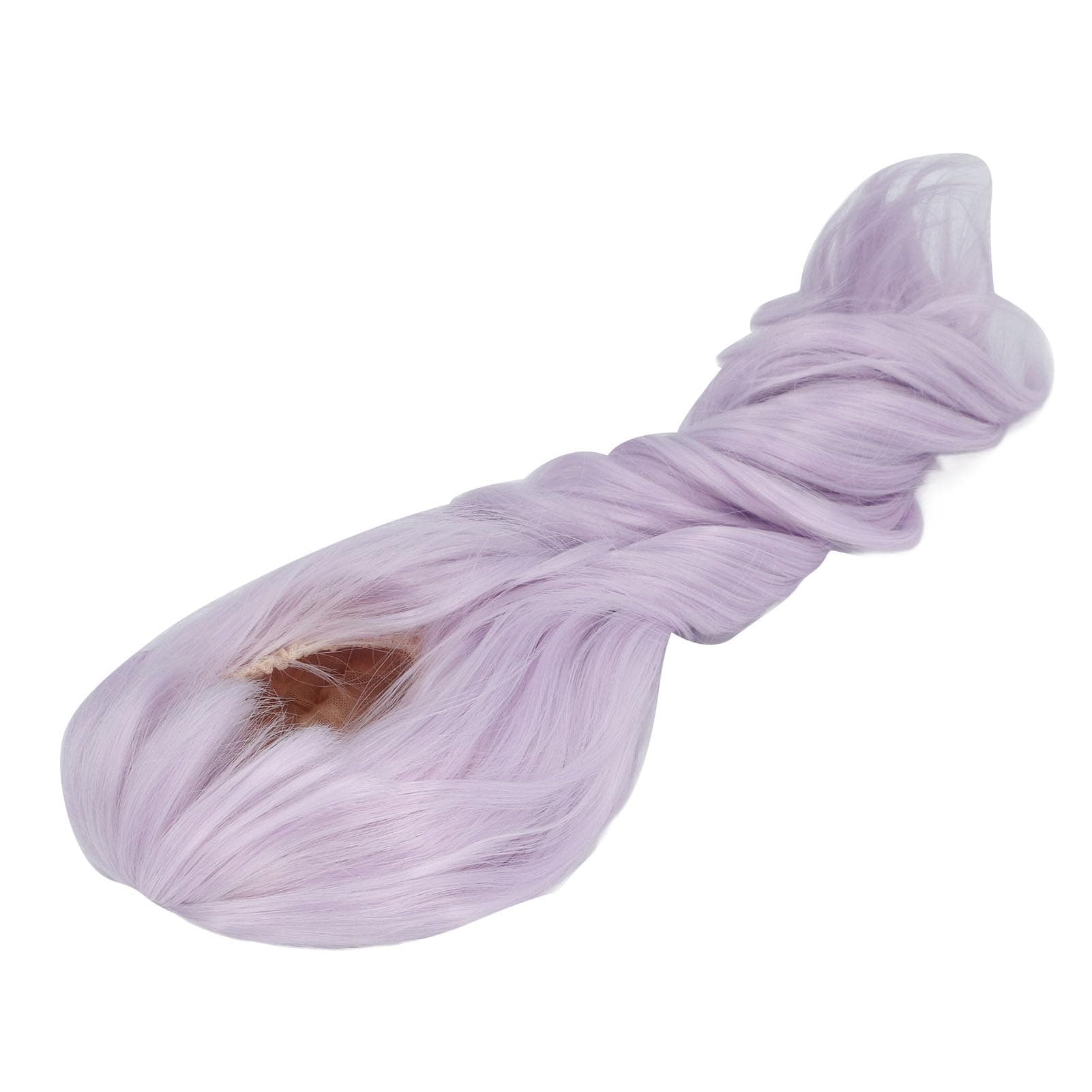 Soft Silk Artificial Long Wig for 35-39cm Cotton Dolls (Sky Blue, Light Green, Light Purple)