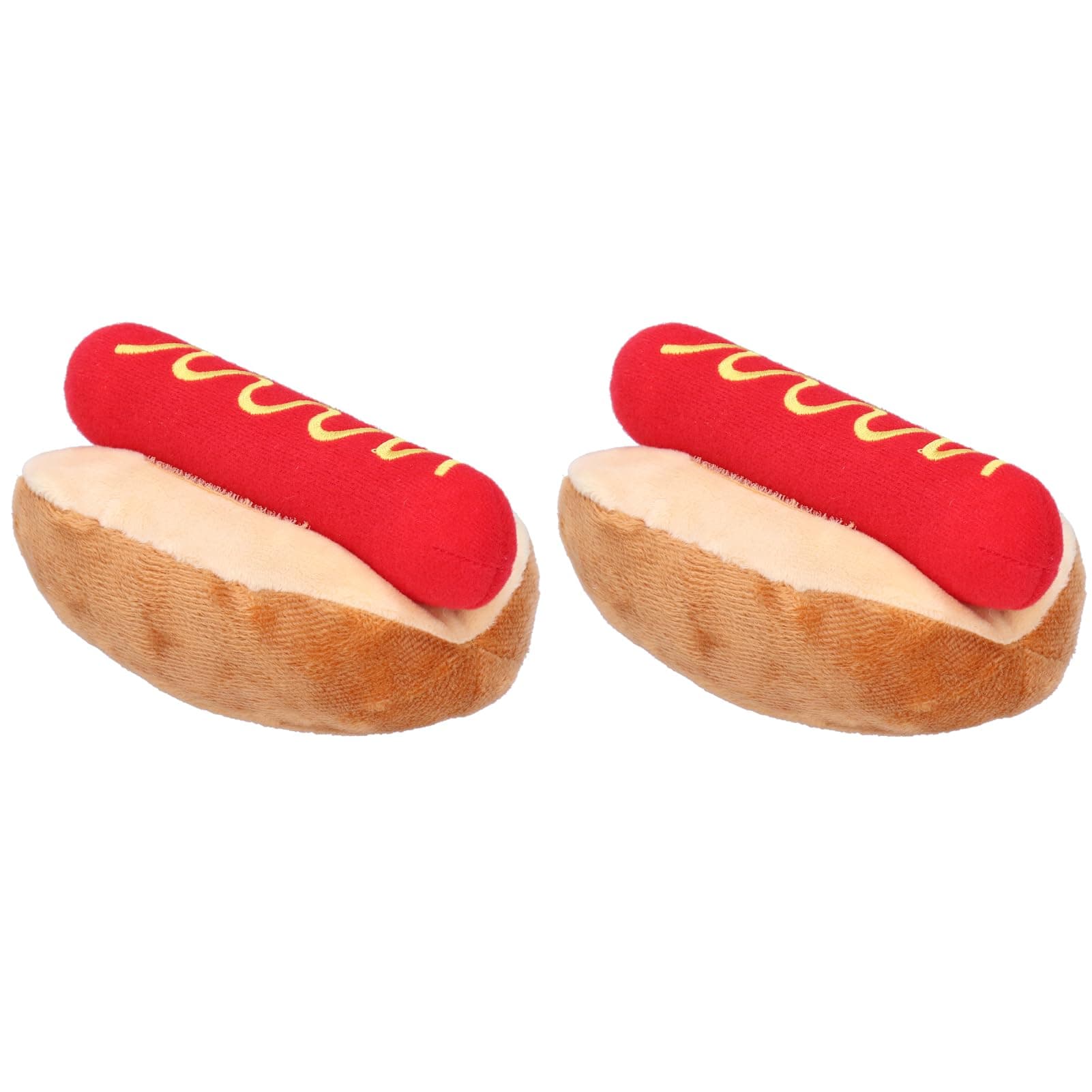 Zerodis Delicious Sausage Shape Squeaky Toy for Small Dogs Cute Chew Toy