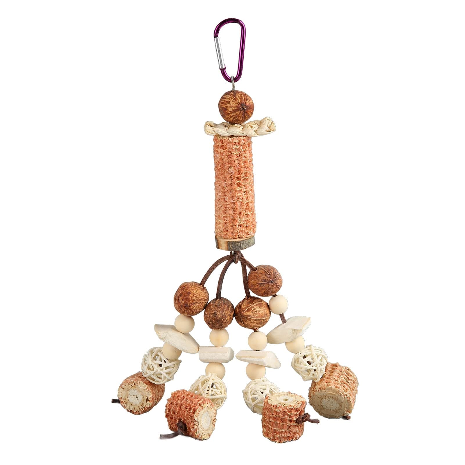 Zerodis Rattan Ball Chew Toy for Large Macaws, Cockatoos