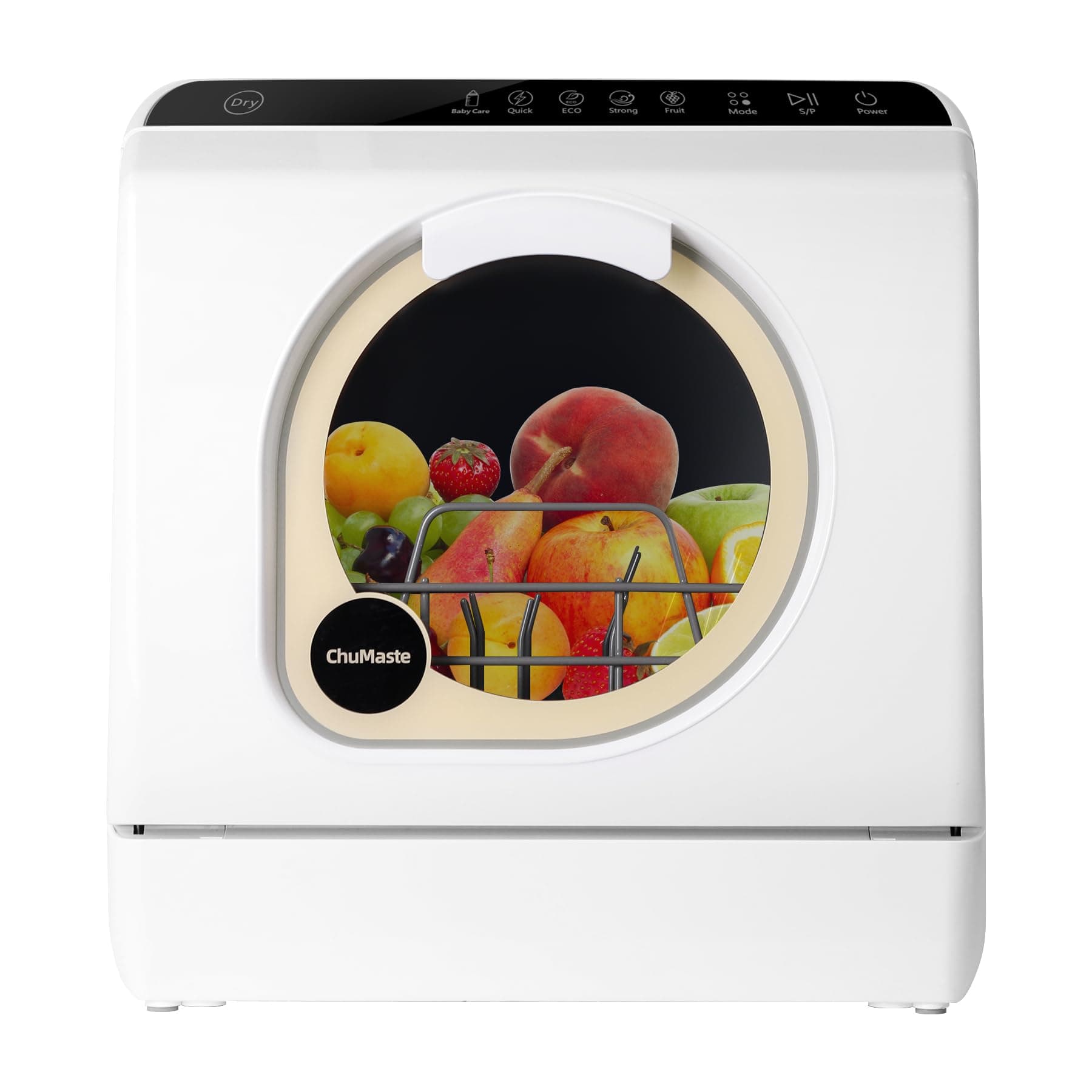 Compact Portable Countertop Dishwasher with Water Tank and 6 Wash Programs for Baby Bottles