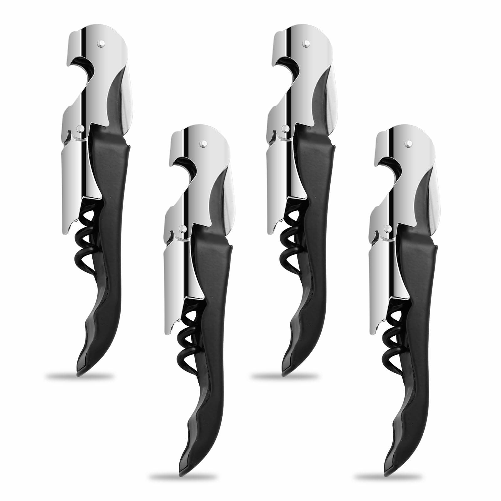 Stainless Steel 4PCS Wine Key Corkscrew with Foil Cutter