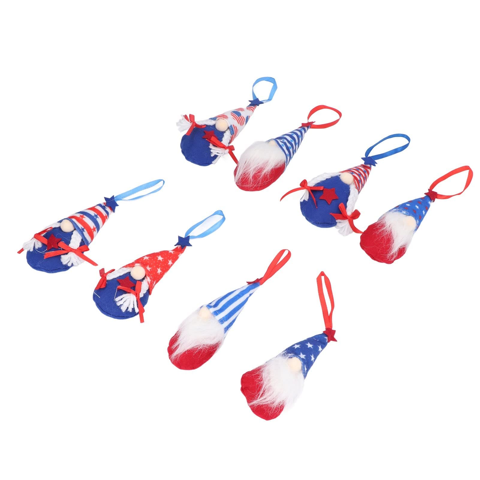 Independence Day Dwarf Doll Patriotic Plush for Holiday Decor (8pcs)