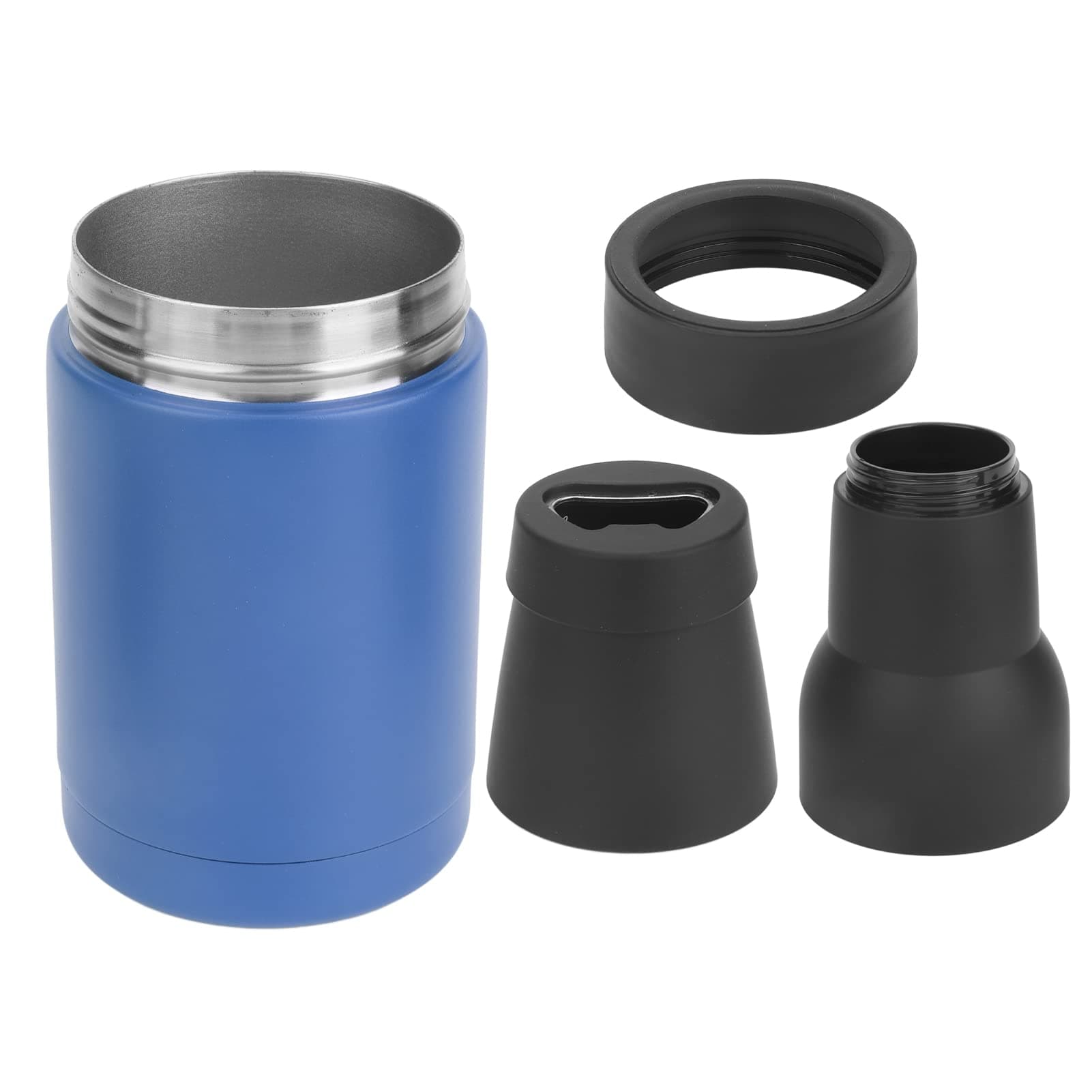 ZeroDis Double Stainless Steel Beer Bottle Cooler with Vacuum Insulation and Lid Opener
