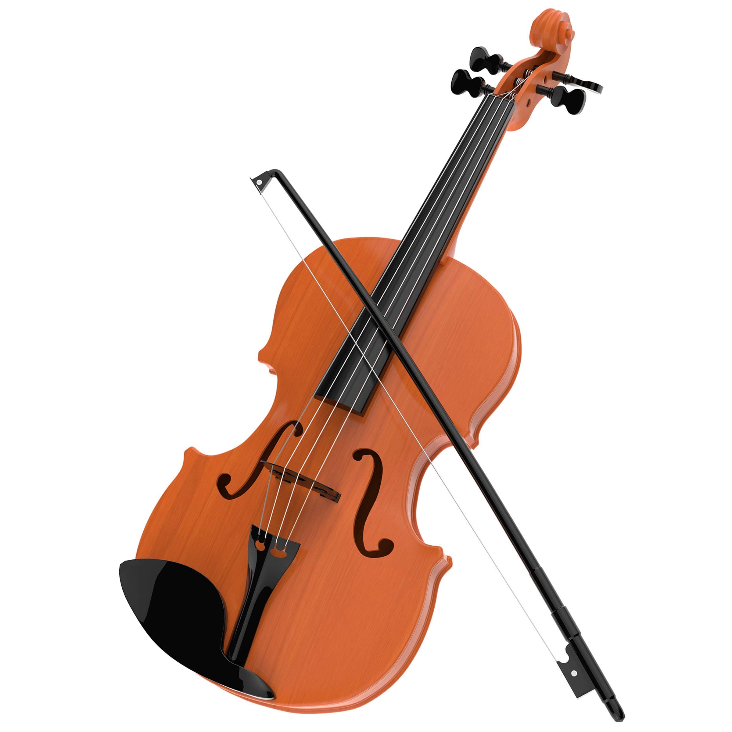 Kid's Realistic Violin with 4 Adjustable Strings and Bow - Play and Learn Classical Music