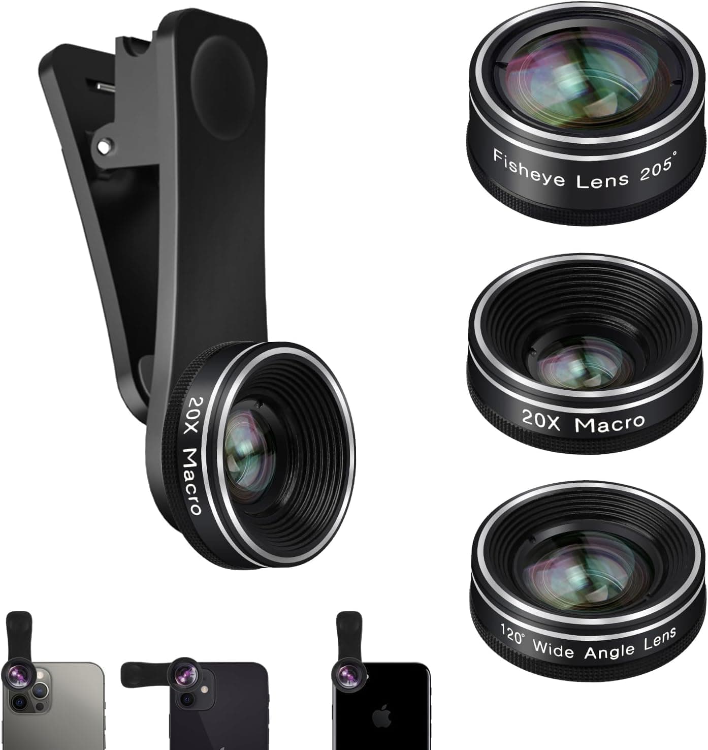 Phone Camera Lens Kit for iPhone Samsung Android Smartphone