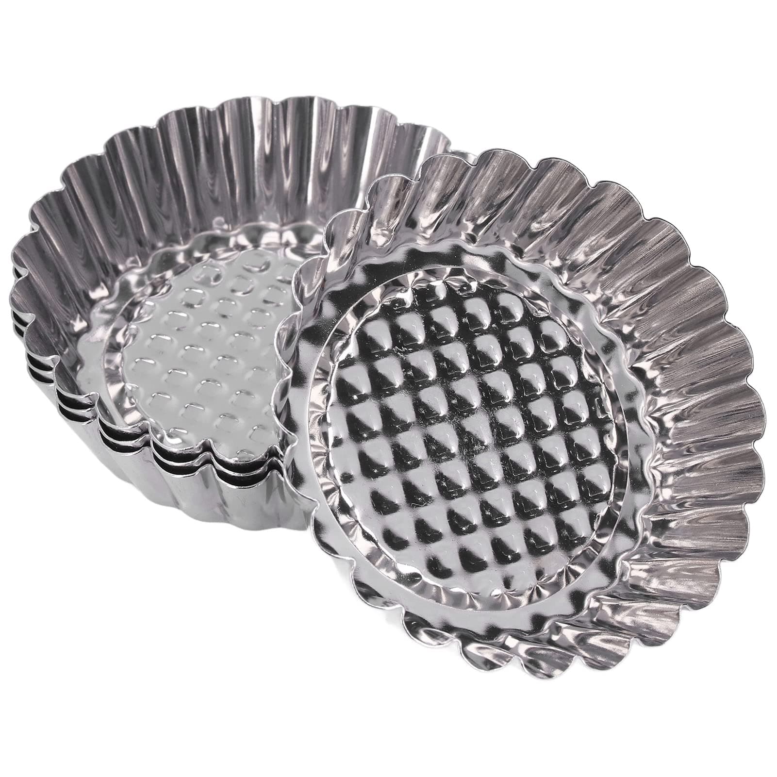 Zerodis 12pcs Non-Stick Mini Tart Pans for Pies Quiche Cheese Cakes