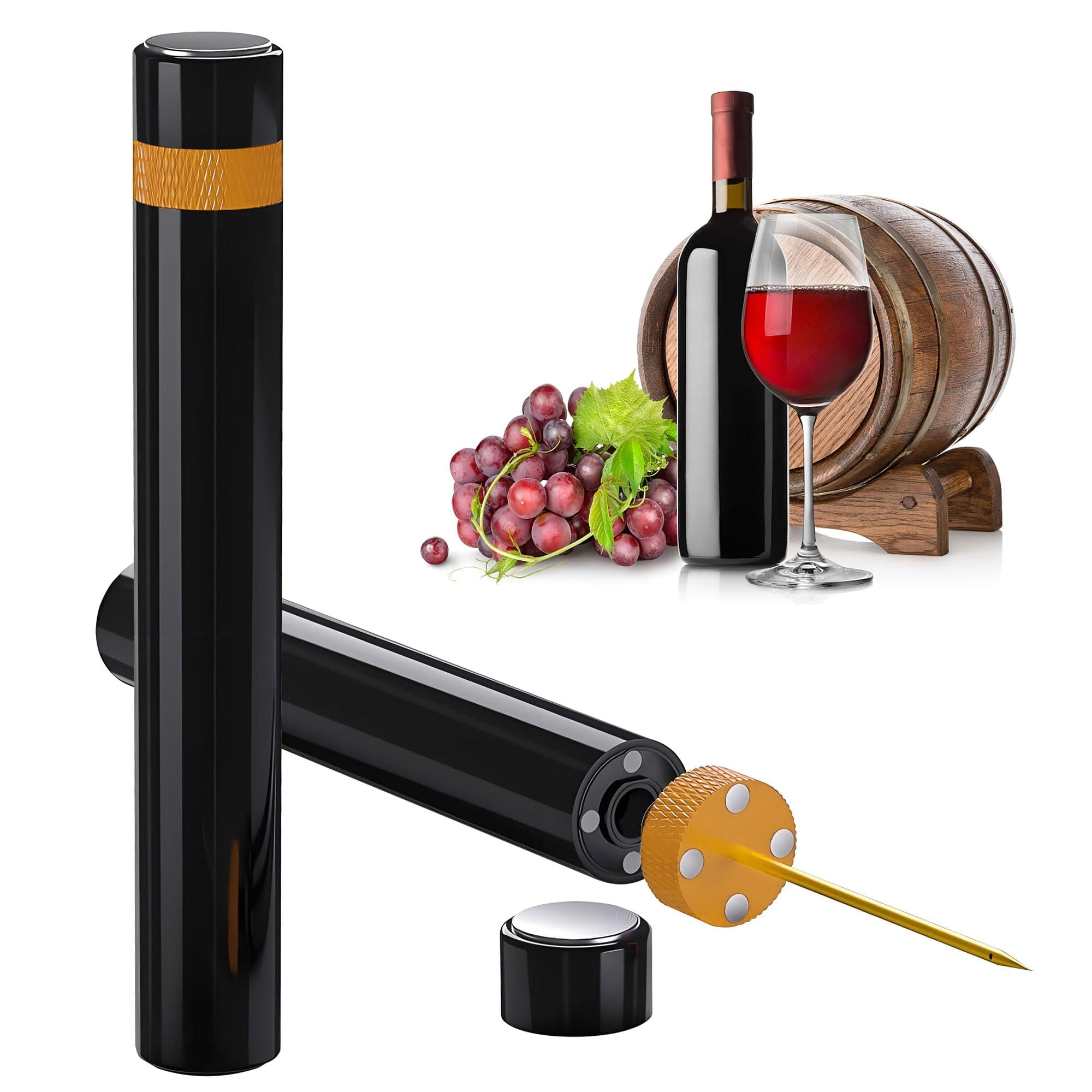 Mini Wine Opener | Travel Portable Pocket Air Pressure Pump Wine Bottle Opener | Assemblable Design Corkscrew 7S Quick Bottle Opening | for Home, Restaurant, Party,Wine Lovers