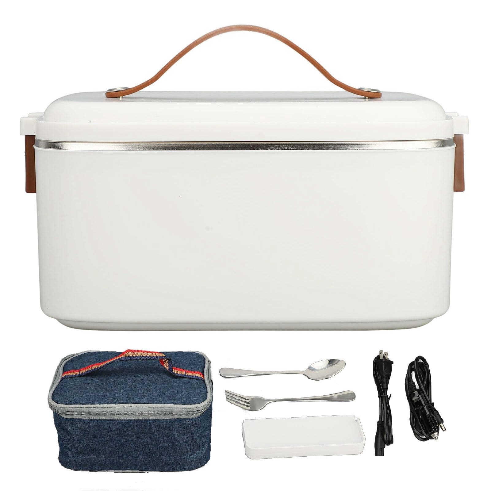 Zerodis Portable Electric Lunch Box Heater for Work – 1.8L Stainless Steel Food Warmer 2 in 1 for Adults, Ideal for Cars