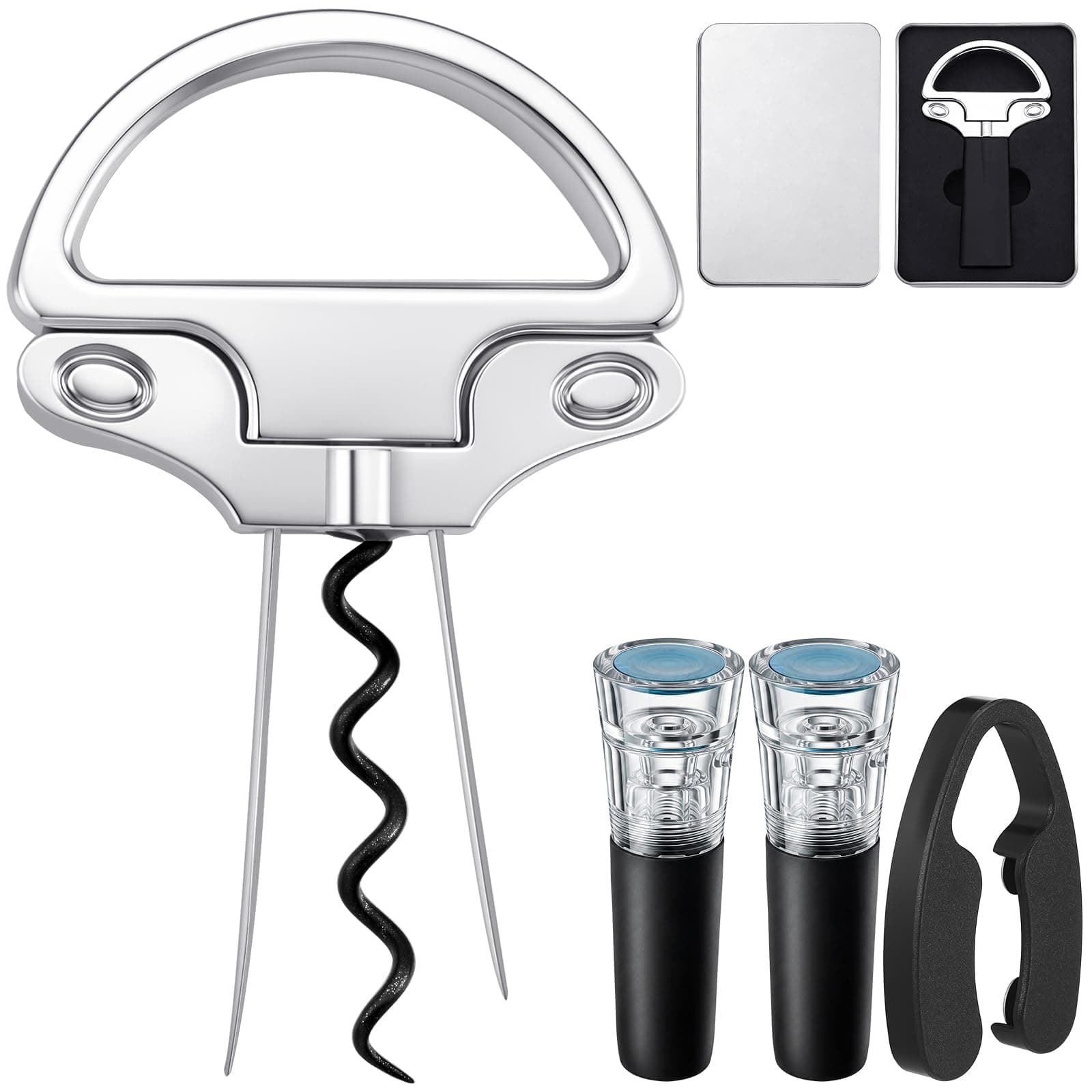 Ah So Wine Opener Set 2 Prong Wine Cork Saver | Corker Wine Large Format Bottle Opener Vintage Bottle Removal Christmas Wine Lover Gift