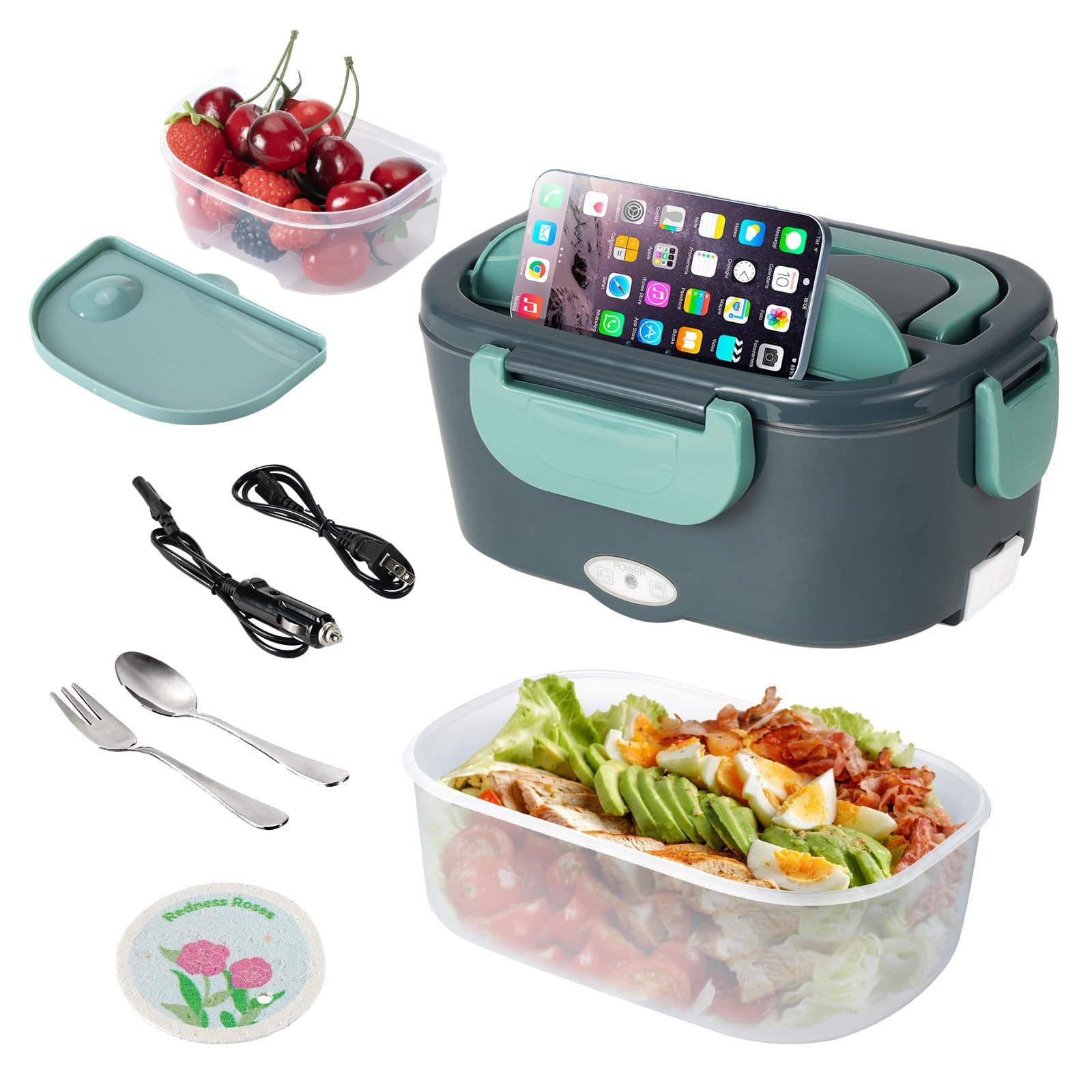 Large 1.5L Electric Lunch Box Heater for Adults, Portable Office Car Truck Warmer