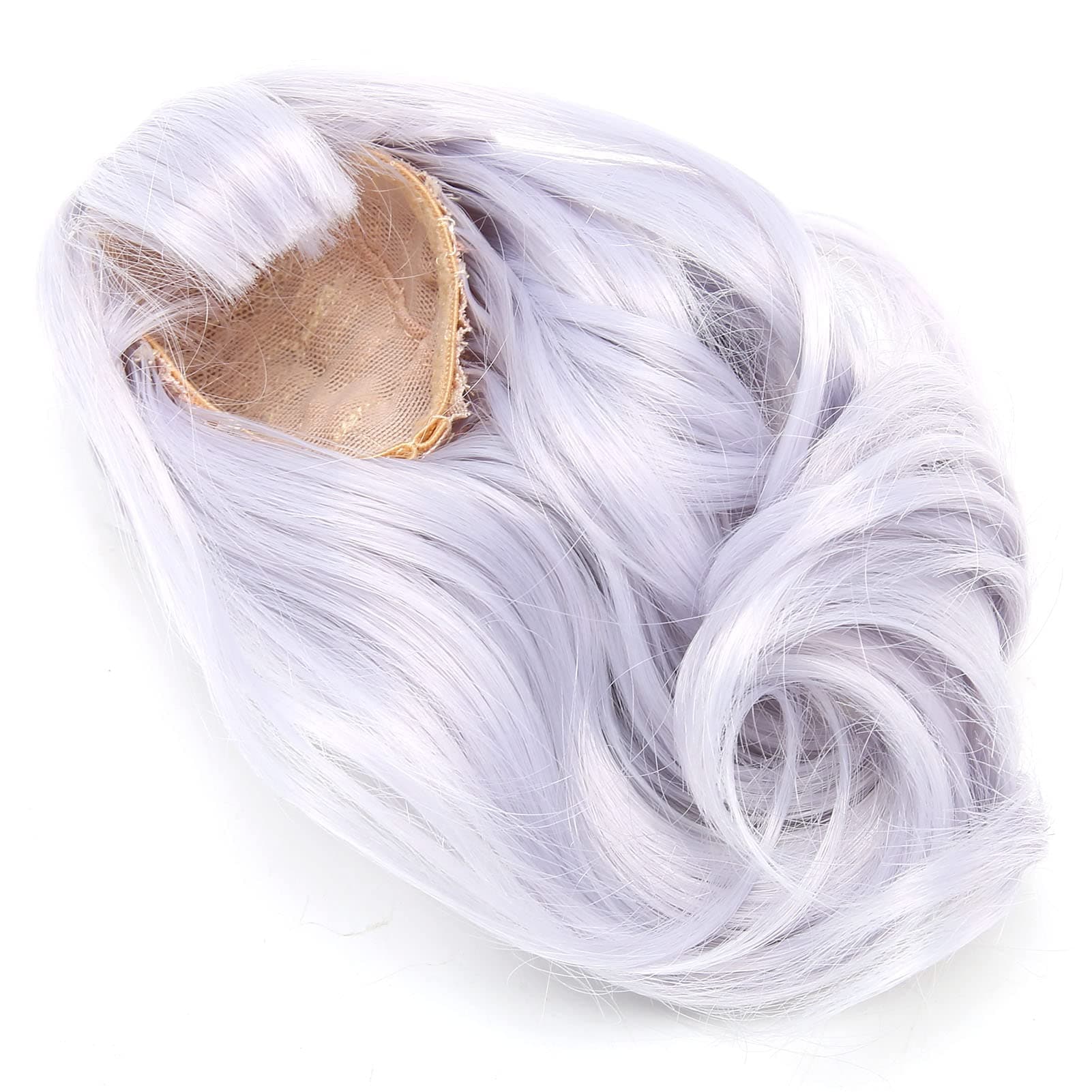 High Temperature Synthetic Blue Long Curly Wig for Dolls (6.1-6.7in Head)