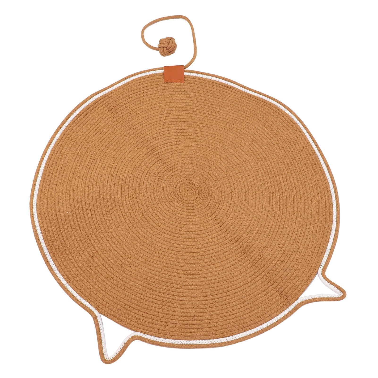 Round Cotton Rope Mat for Cats 31.5in Diameter Ideal for Multi-Cat Houses Clean with Damp Cloth